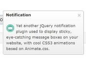 Animated Notification Plugin with jQuery and Animate.css - sticky