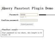 Animated Password Strength Indicator with jQuery Passtest Plugin