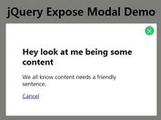 Animated & Responsive Modal Window with jQuery and CSS3 - Expose Modal