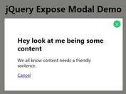 Animated & Responsive Modal Window with jQuery and CSS3 - Expose Modal