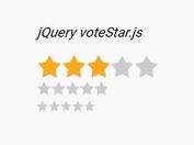 CSS3 Animated Star Rating Plugin For jQuery - voteStar.js