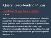 Article Word Counter & Reading Time Plugin - jQuery KeepReading