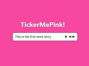 Basic Responsive jQuery News Ticker Plugin - TickerMePink