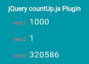 Basic jQuery Count Up Plugin - countUp.js