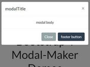 Easy Bootstrap 4 Modal Creator With jQuery - modal_maker