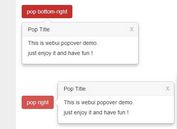 <b>Bootstrap Popover Enhancement Plugin with jQuery - WebUI Popover</b>