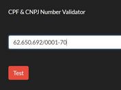 Brazilian CPF And CNPJ Number Validator - cpfcnpj.js