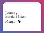 <b>CSS3 Animated Card Slider Plugin With jQuery - cardSlider</b>