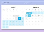 Check-in And Check-out Date Range Picker - jQuery t-datepicker