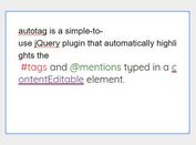 Colorfy #Tags And @Mentions In An Editable Content - jQuery autotag