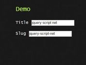 Converting A Title To A URL Slug Using jQuery Slugify Plugin