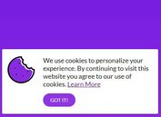 Beautiful Cookie Consent & Compliance Popup Plugin - jQuery cookieBubble