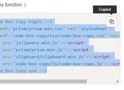 Copy Code To Clipboard Plugin For Syntax Highlighter