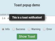 Create Android Or Modal Style Toast Messages With jQuery - ToastMe