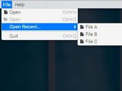 Creating A Multilevel File Drop Down Menu with jQuery - fileMenu