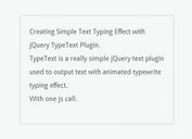 Creating Simple Text Typing Effect with jQuery TypeText Plugin