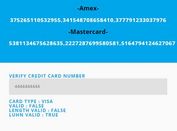 Credit Card Number Generator & Validator With jQuery - ValidMYCard