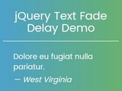 Cross-fading Text Rotator Plugin With jQuery - Text Fade Delay