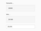 Custom Thousands Separator With jQuery - number-divider