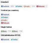 Customizable Social Like Button and Counter Plugin - social likes