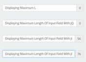 Displaying Maximum Length Of Input Field With jQuery - Maxlength