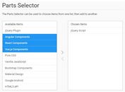 Animated Dual Multi Select Plugin With jQuery - Parts Selector