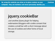 Small Configurable EU Cookie Law Notice Bar Plugin - cookieBar