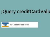 Easy Credit Card Input Plugin With jQuery - creditCardValidator
