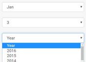 Easy Customizable Birth Day Picker Plugin For Bootstrap