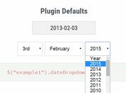 <b>Easy Customizable jQuery Dropdown Date Picker Plugin</b>