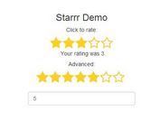 Easy Five-Star Rating Plugin with jQuery and Font Awesome - starrr