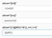 Easy Input Filed Filtering Plugin With jQuery - input-allow