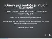 Easy Mobile Friendly HTML Presentation Plugin With jQuery - presentMe.js