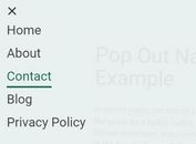 Easy Pop Out Navigation Menu With jQuery And CSS3