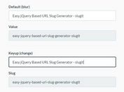 Easy jQuery Based URL Slug Generator - slugit