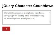 Easy jQuery Textarea Characters Countdown Plugin - Character Countdown