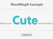 Event Based Text Animation Plugin with jQuery and CSS3 - WordMagik