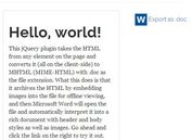 Export Html To Word Document With Images Using jQuery Word Export Plugin
