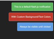 Minimal Flash Message & Toast Notification Plugin - jQuery flash.js