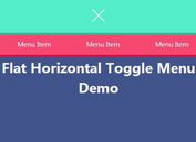 Flat Horizontal Toggle Menu with jQuery and CSS3