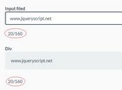 Simple Flexible Character Counter Plugin For jQuery