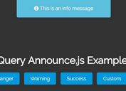 Flexible Customizable jQuery Notification Plugin - Announce.js