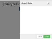 Sliding Fullscreen Modal Plugin For jQuery - full-modal
