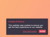 <b>GDPR Compliant Cookie Consent Popup Plugin - jQuery ihavecookies.js</b>