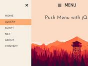 Minimalist Hamburger Push Navigation With jQuery And CSS - Swipe Menu