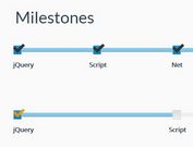 Horizontal Timeline With Milestones - jQuery milestones