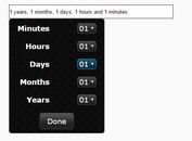 Human-readable Duration Picker Widget For jQuery UI - timeDurationPicker