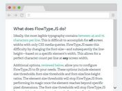 JS Library For Auto Resizing Text and Line-Height - FlowType.JS