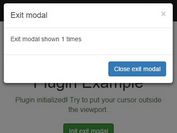 Lightweight Exit Modal Plugin With jQuery And Bootstrap - exit-modal