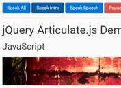 Lightweight jQuery Based Text To Speech Plugin - Articulate.js